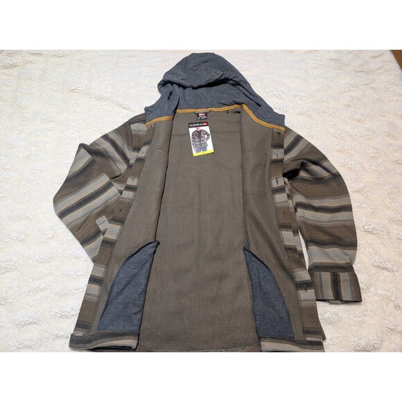 Button-Up Hoodie Sweater – Modern Striped Style – Size S NWT - Picture 3 of 8